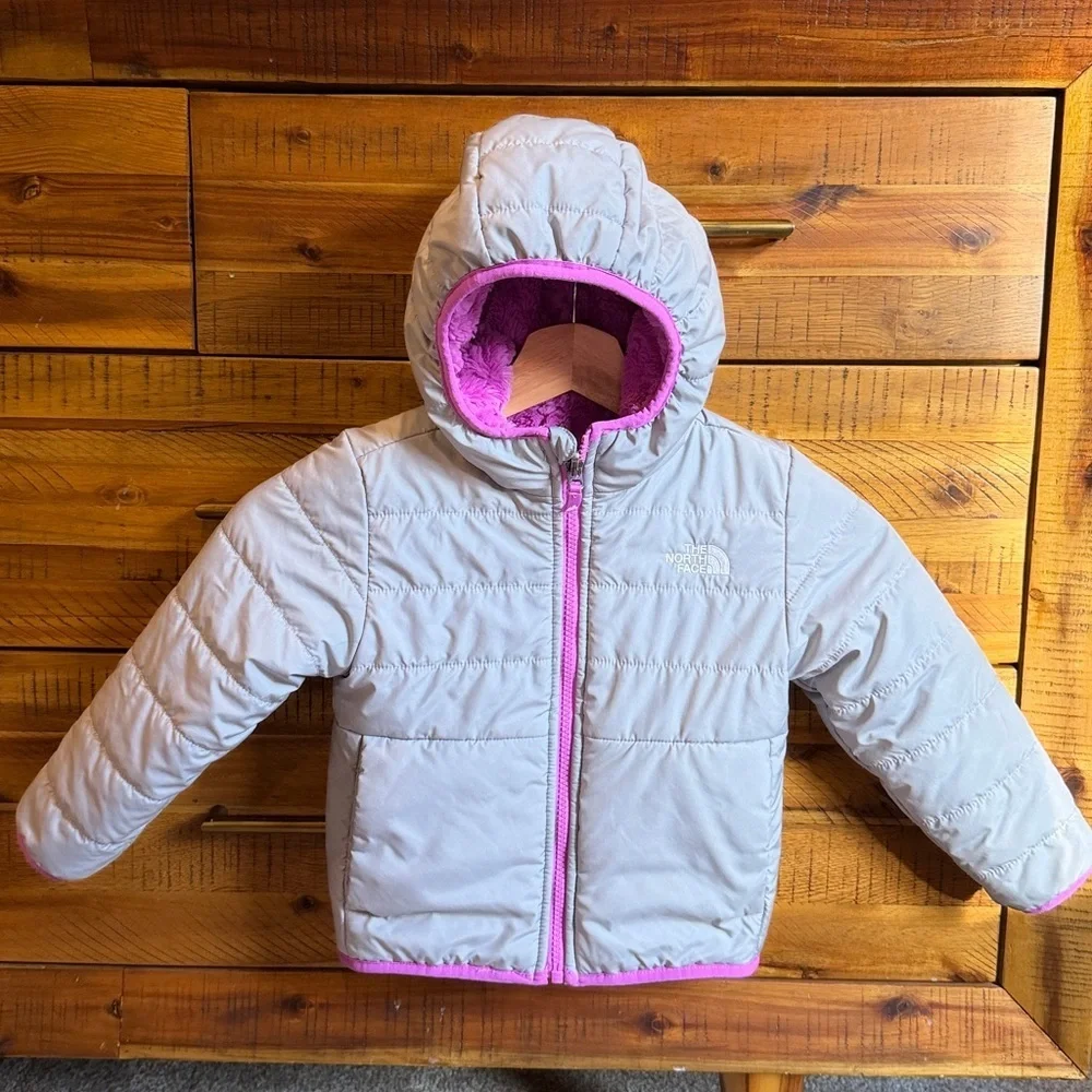 The North Face Girls Reversible Mossbud Swirl Hooded Jacket